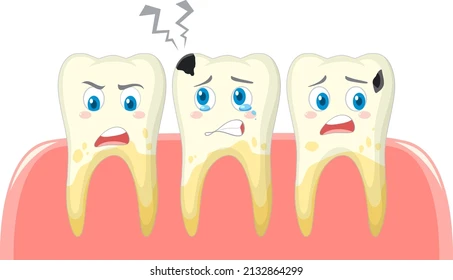 dental-different-teeth-condition-on-260nw-2132864299